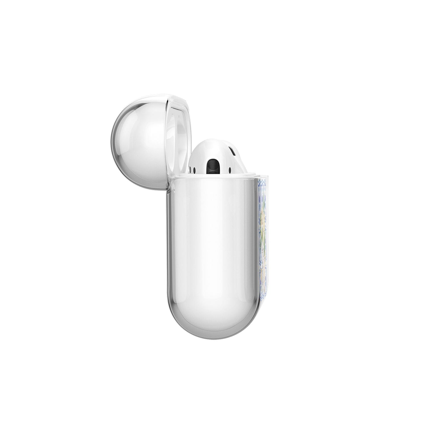 Personalised Greek Tiles AirPods Case Side Angle