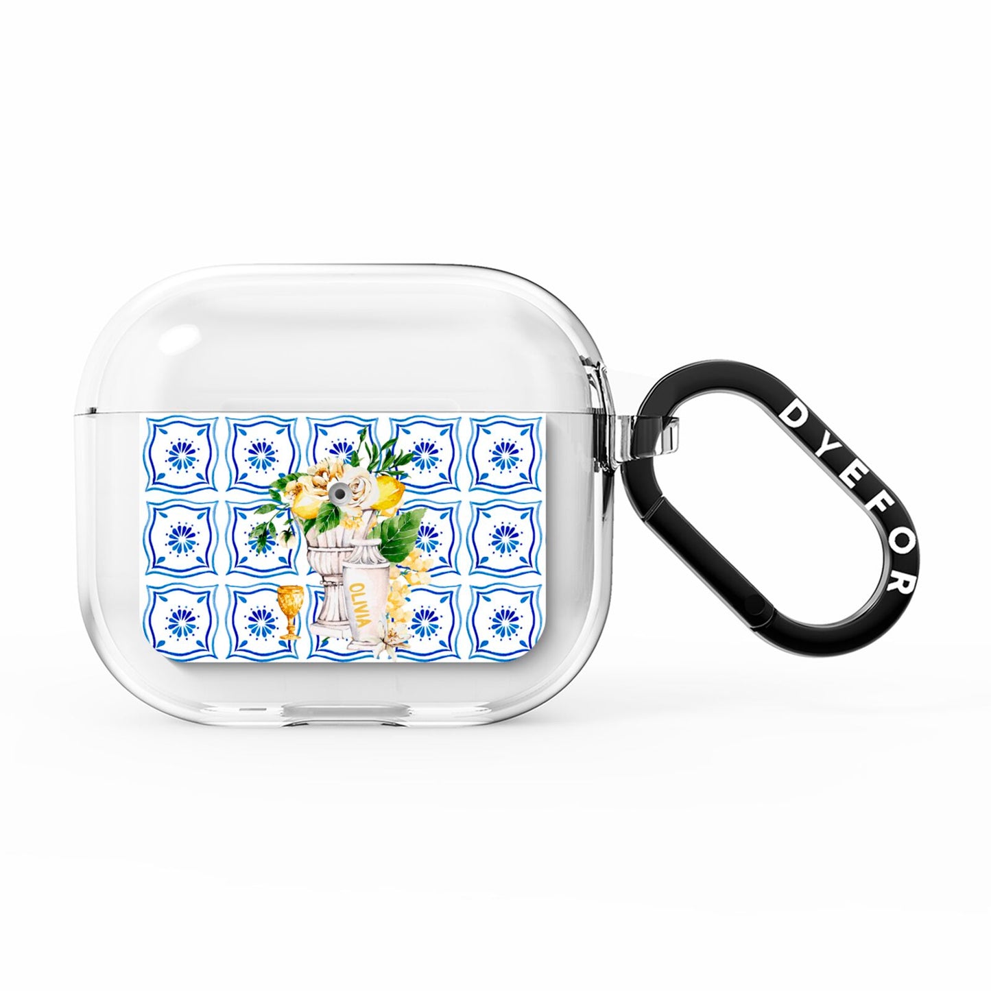 Personalised Greek Tiles AirPods Clear Case 3rd Gen