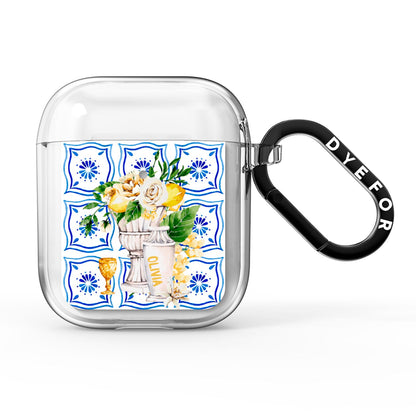 Personalised Greek Tiles AirPods Clear Case