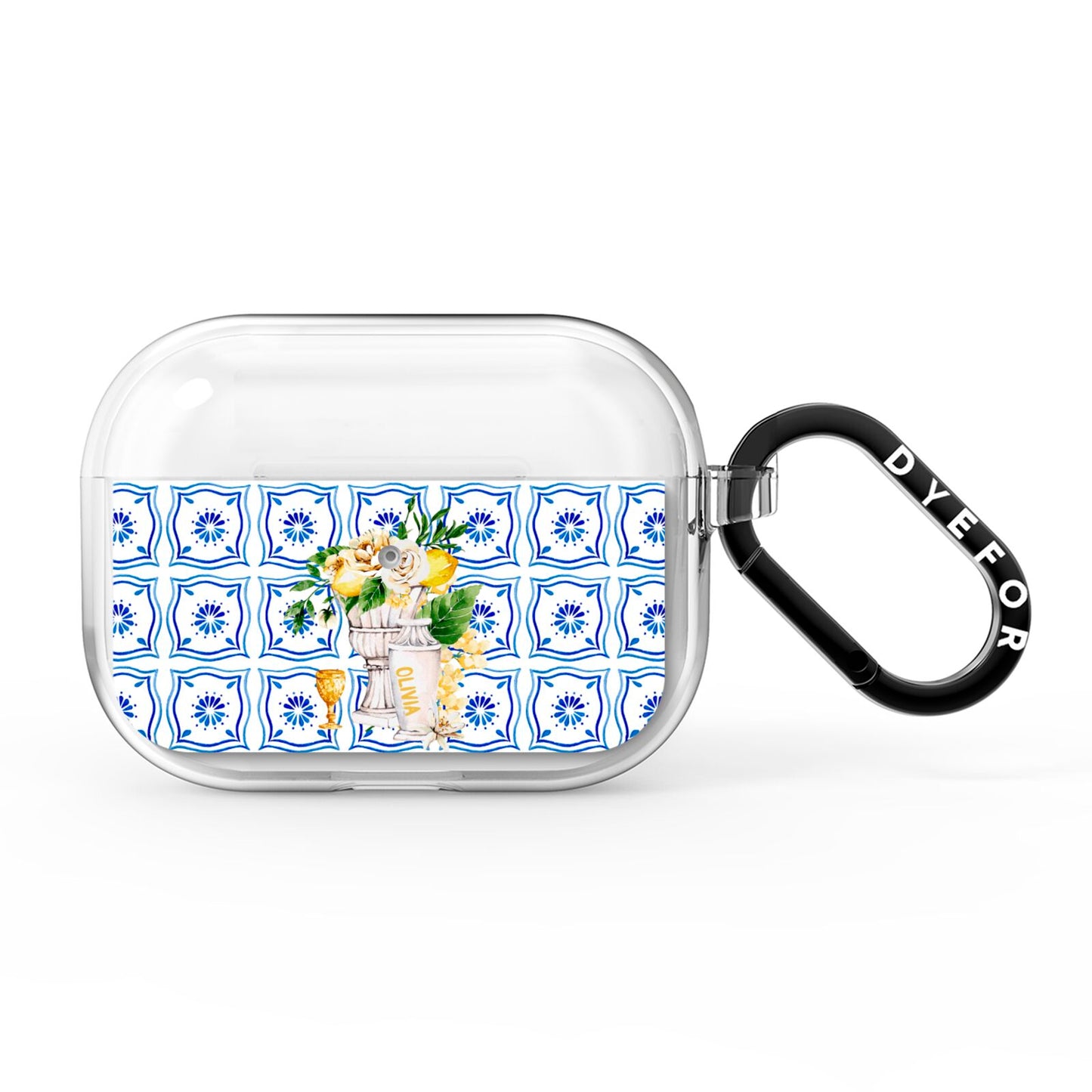 Personalised Greek Tiles AirPods Pro Clear Case