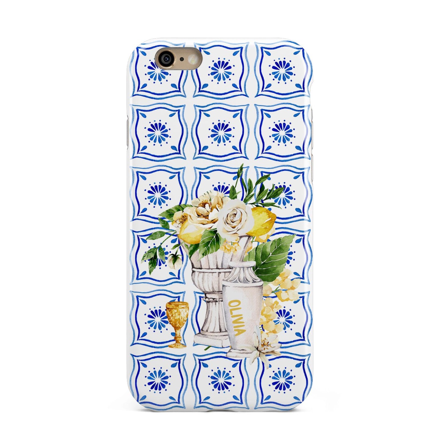 Personalised Greek Tiles Apple iPhone 6 3D Tough Case