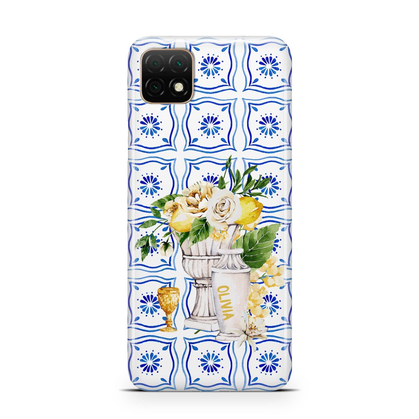 Personalised Greek Tiles Huawei Enjoy 20 Phone Case