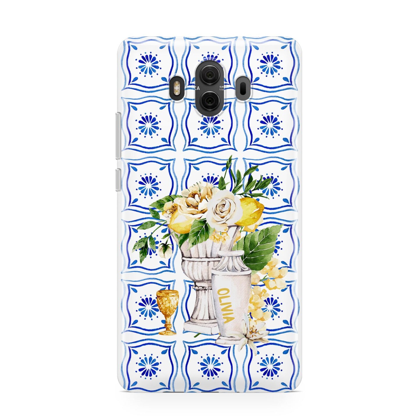 Personalised Greek Tiles Huawei Mate 10 Protective Phone Case