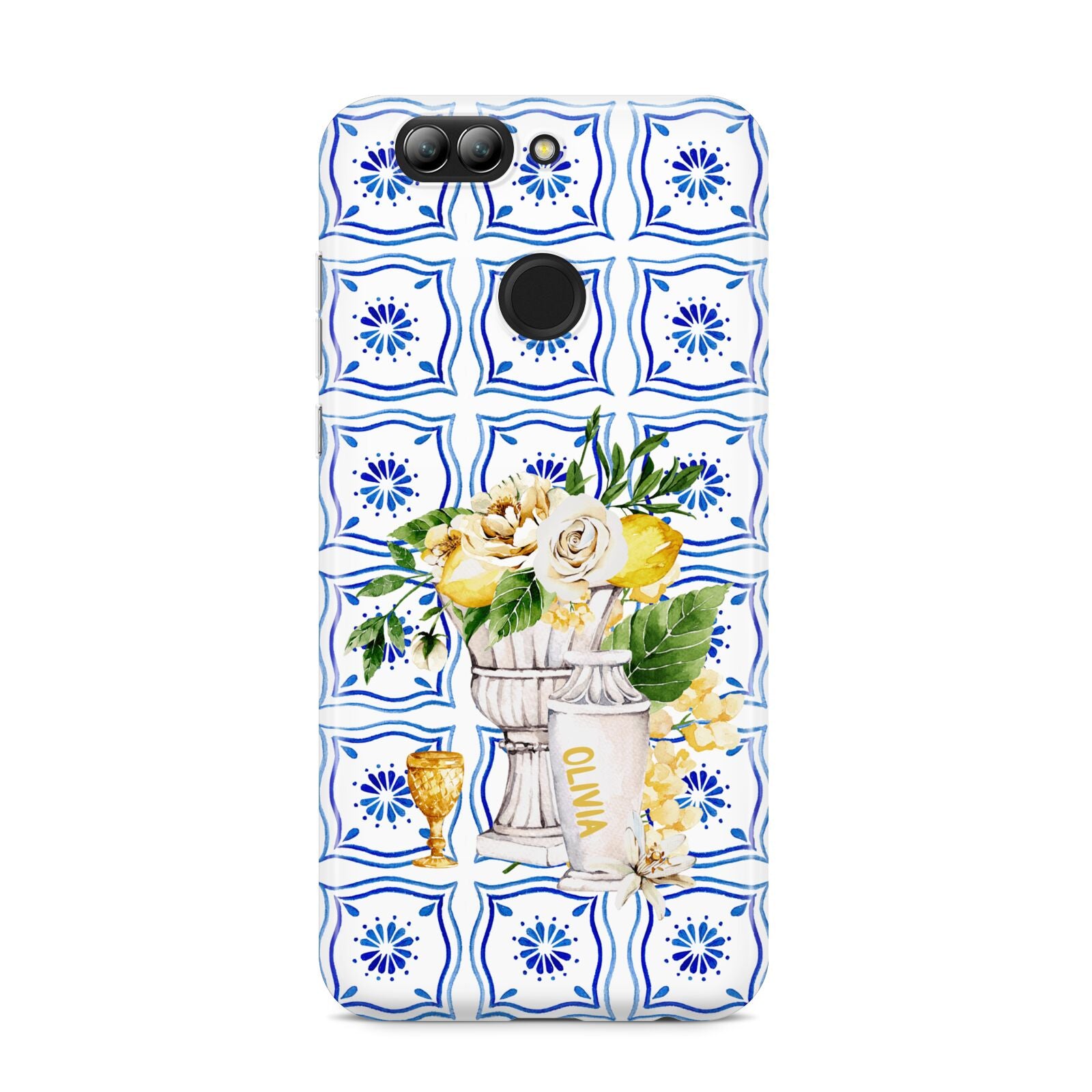 Personalised Greek Tiles Huawei Nova 2s Phone Case