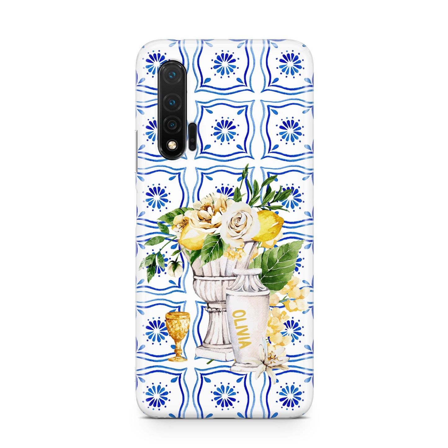 Personalised Greek Tiles Huawei Nova 6 Phone Case