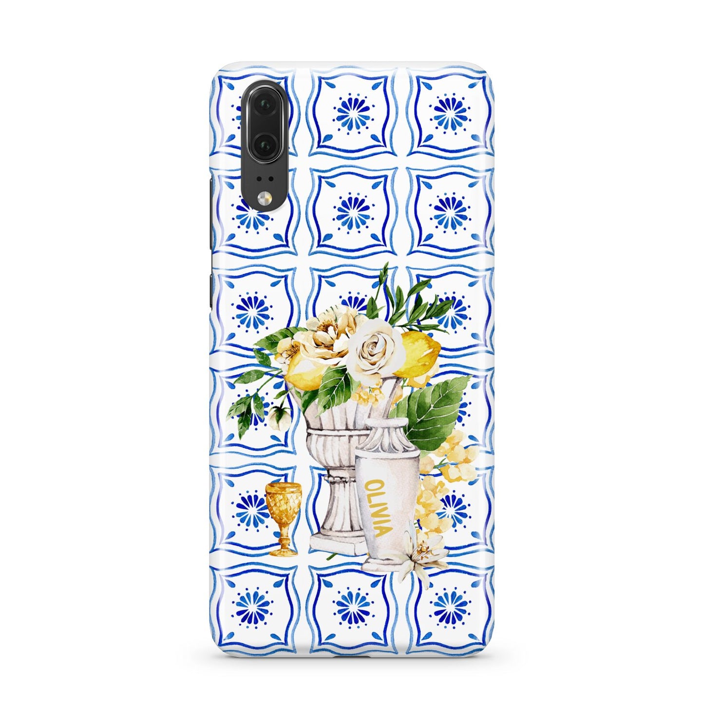 Personalised Greek Tiles Huawei P20 Phone Case