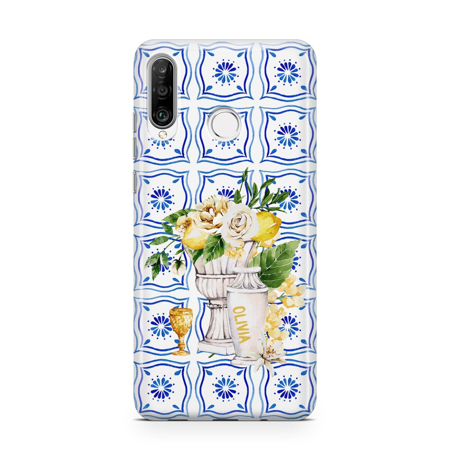 Personalised Greek Tiles Huawei P30 Lite Phone Case