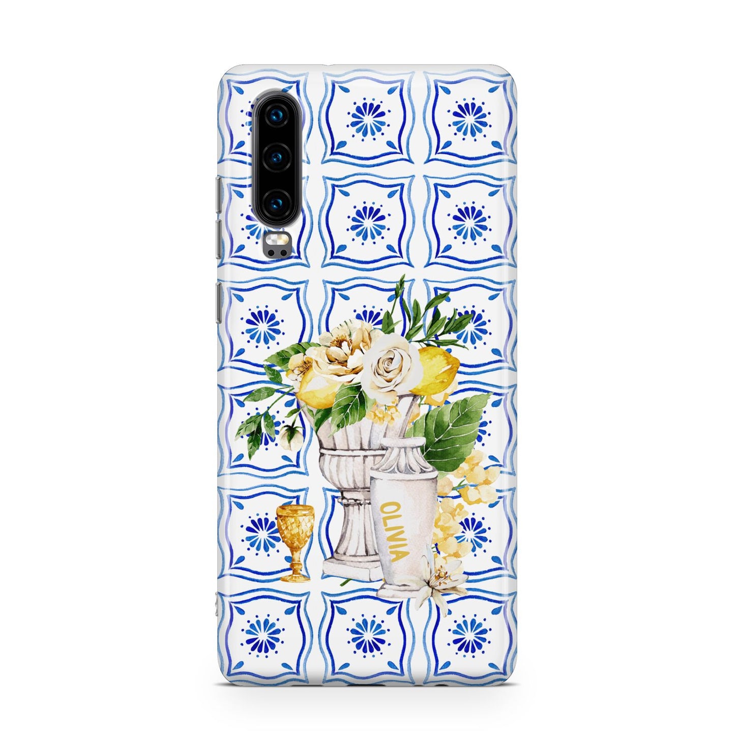 Personalised Greek Tiles Huawei P30 Phone Case