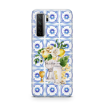 Personalised Greek Tiles Huawei P40 Lite 5G Phone Case