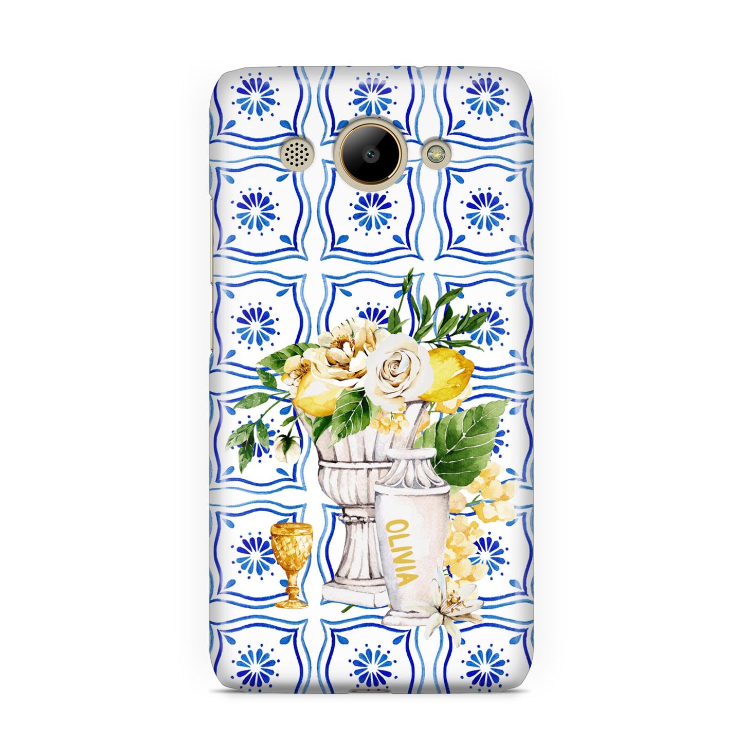 Personalised Greek Tiles Huawei Y3 2017