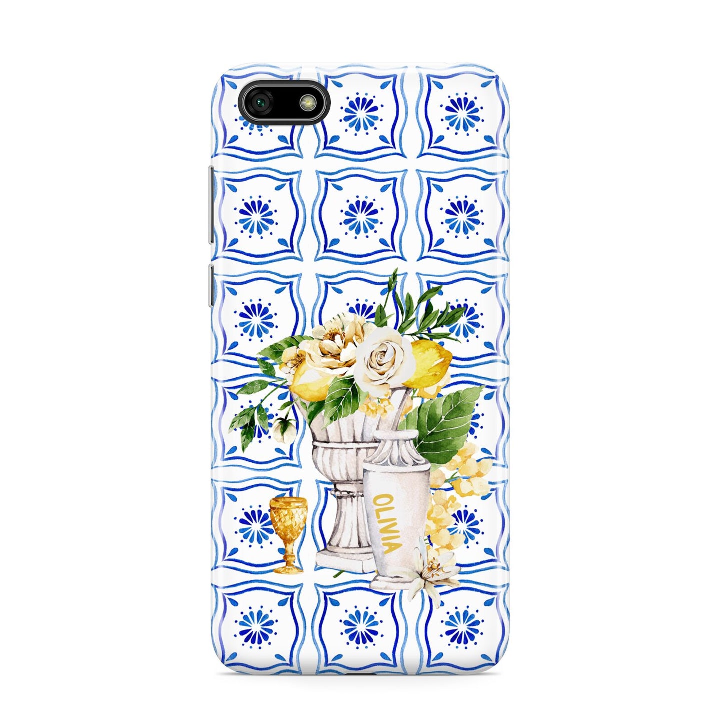 Personalised Greek Tiles Huawei Y5 Prime 2018 Phone Case