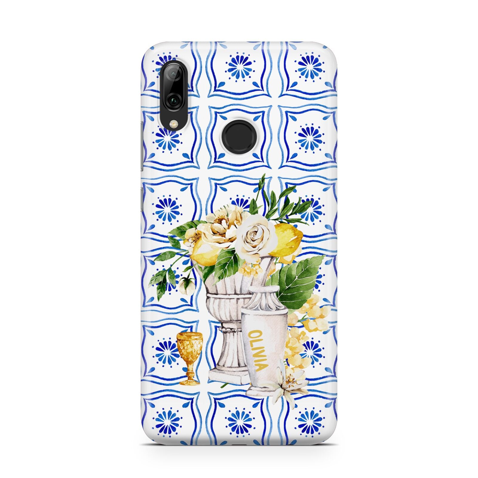 Personalised Greek Tiles Huawei Y7 2019