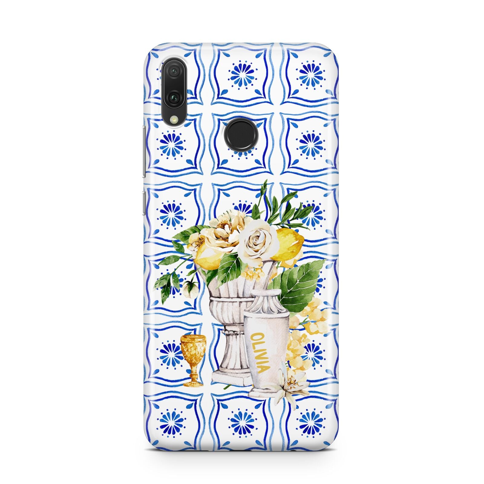 Personalised Greek Tiles Huawei Y9 2019