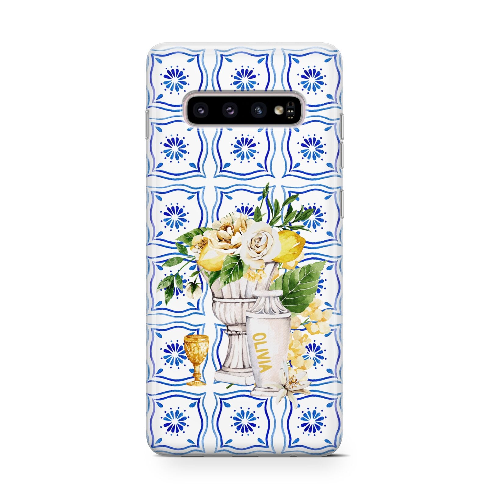 Personalised Greek Tiles Protective Samsung Galaxy Case