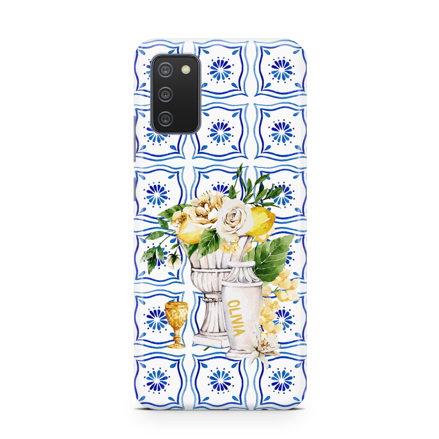 Personalised Greek Tiles Samsung A02s Case