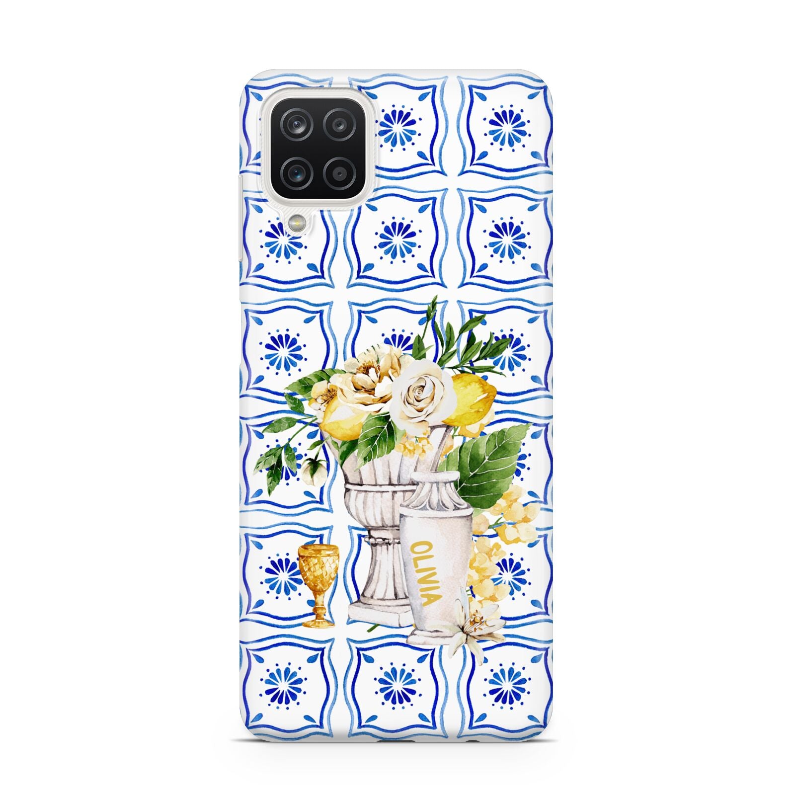 Personalised Greek Tiles Samsung A12 Case