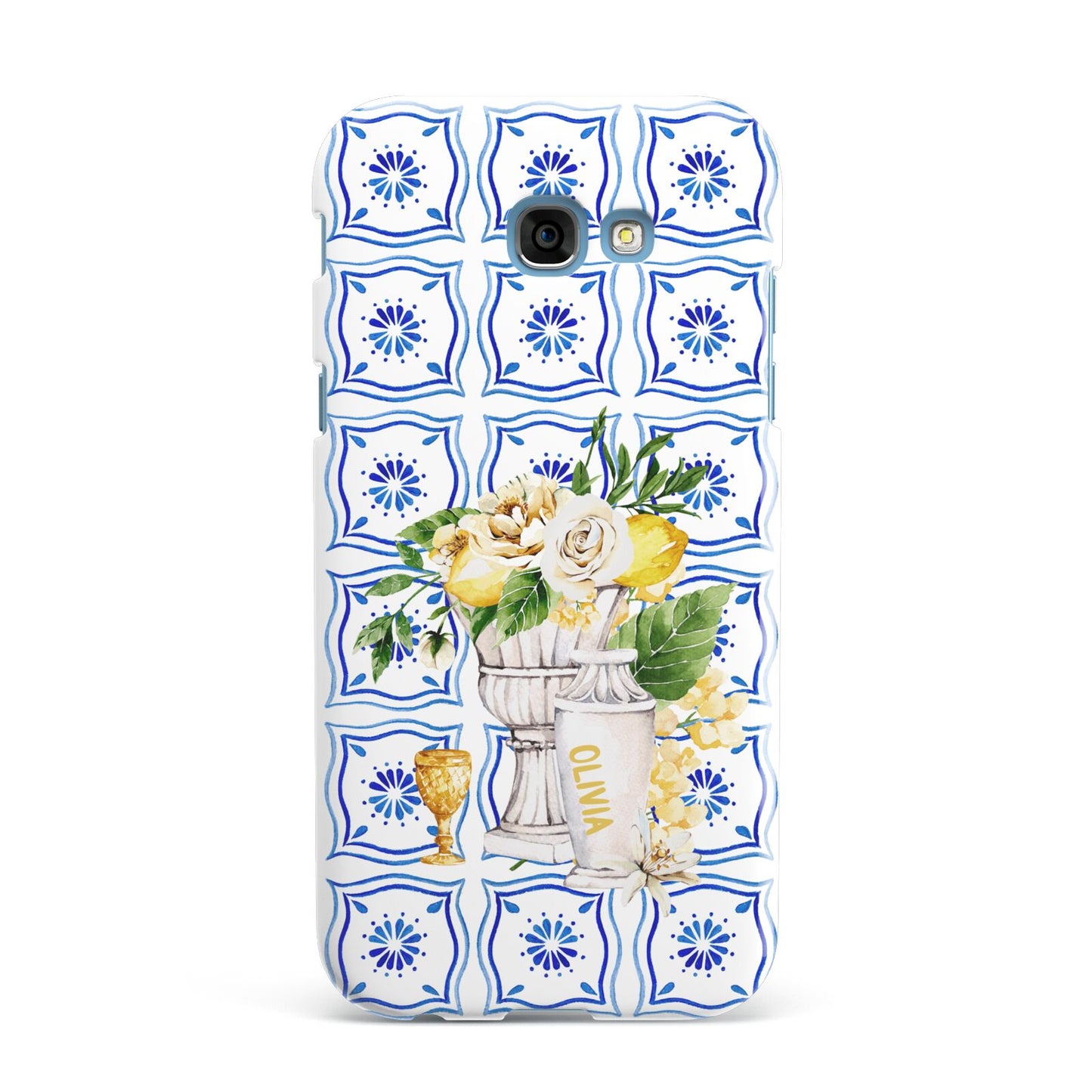 Personalised Greek Tiles Samsung Galaxy A7 2017 Case