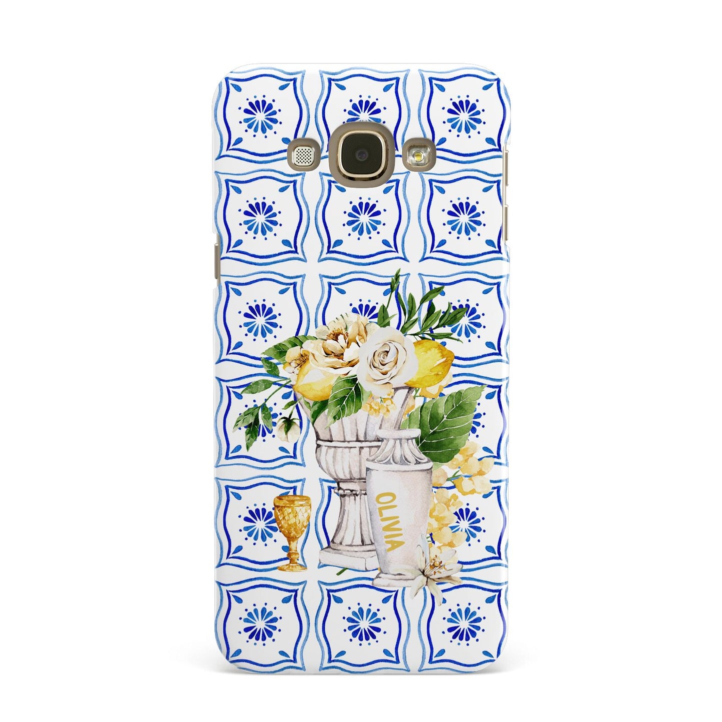 Personalised Greek Tiles Samsung Galaxy A8 Case