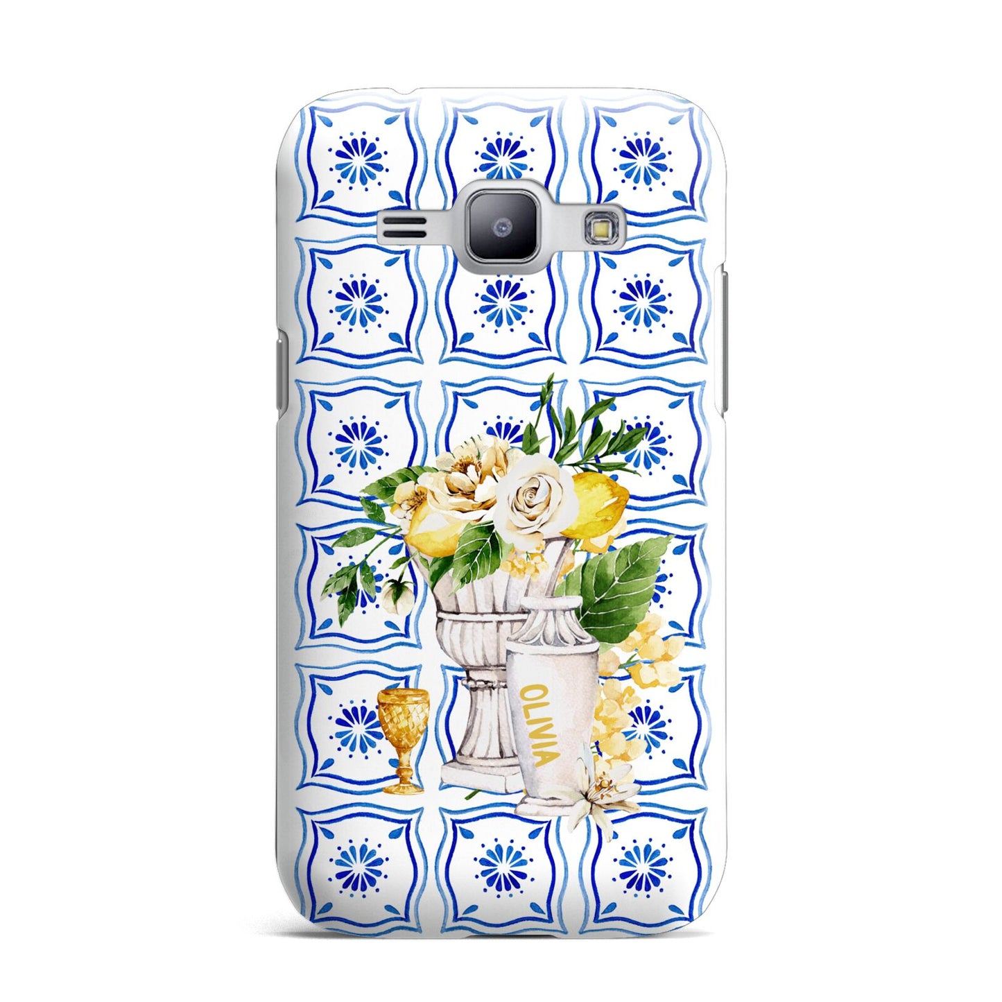 Personalised Greek Tiles Samsung Galaxy J1 2015 Case