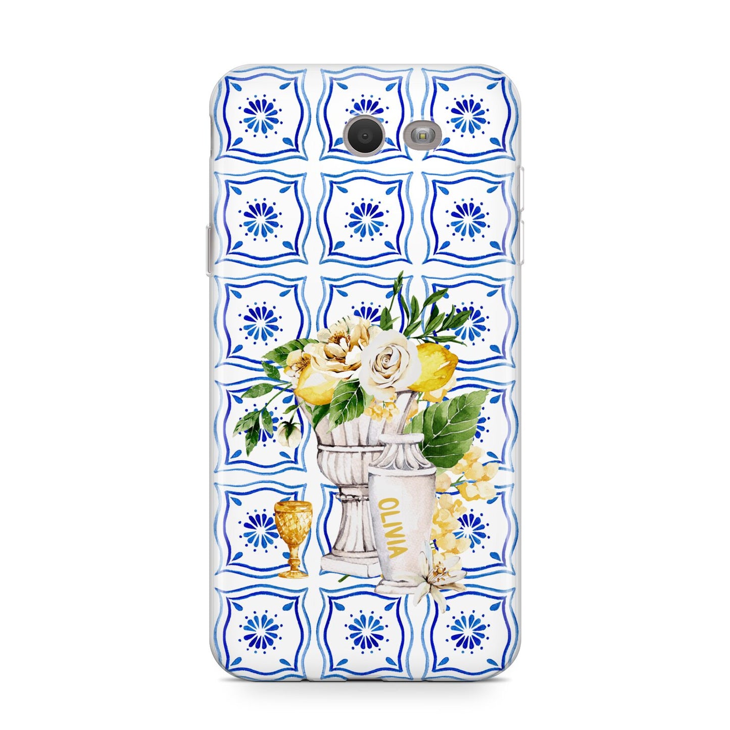 Personalised Greek Tiles Samsung Galaxy J7 2017 Case