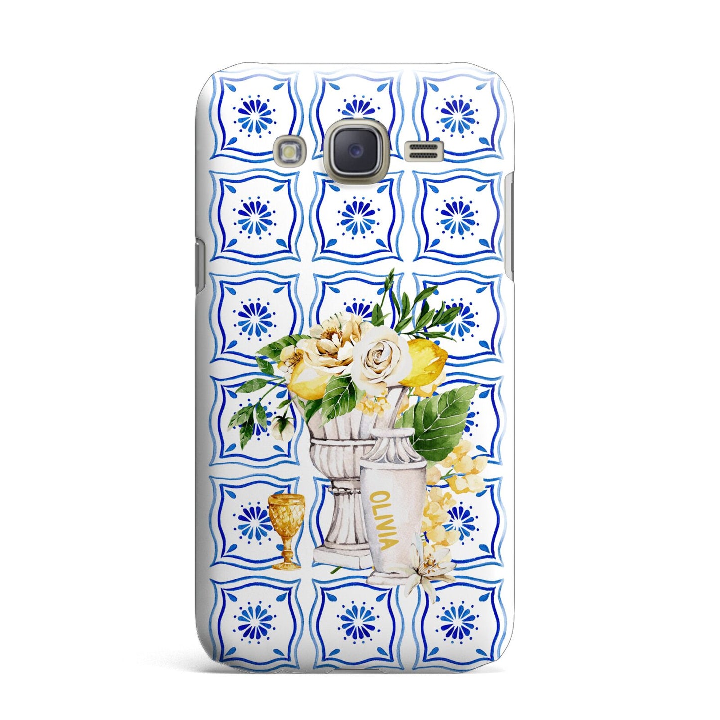 Personalised Greek Tiles Samsung Galaxy J7 Case