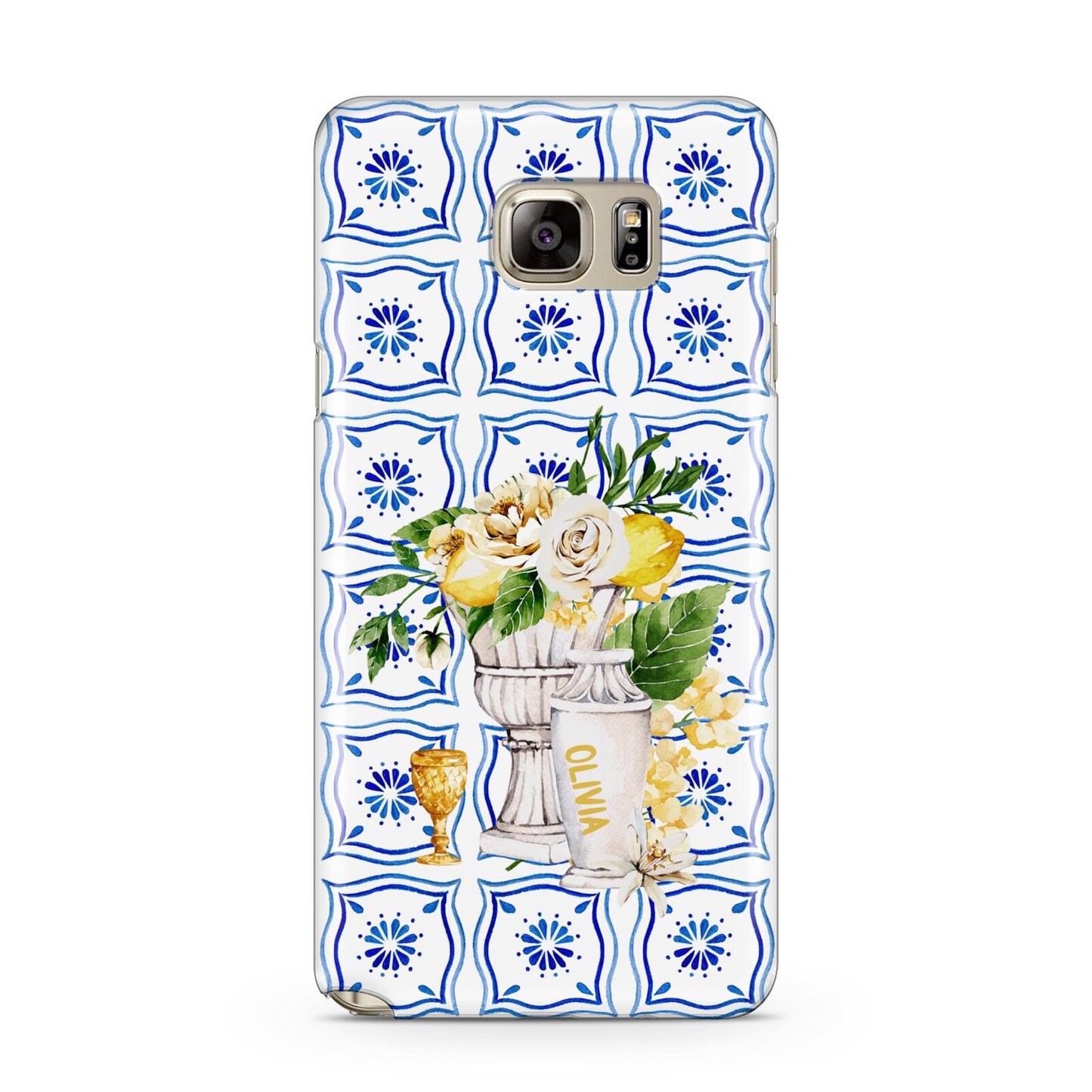 Personalised Greek Tiles Samsung Galaxy Note 5 Case