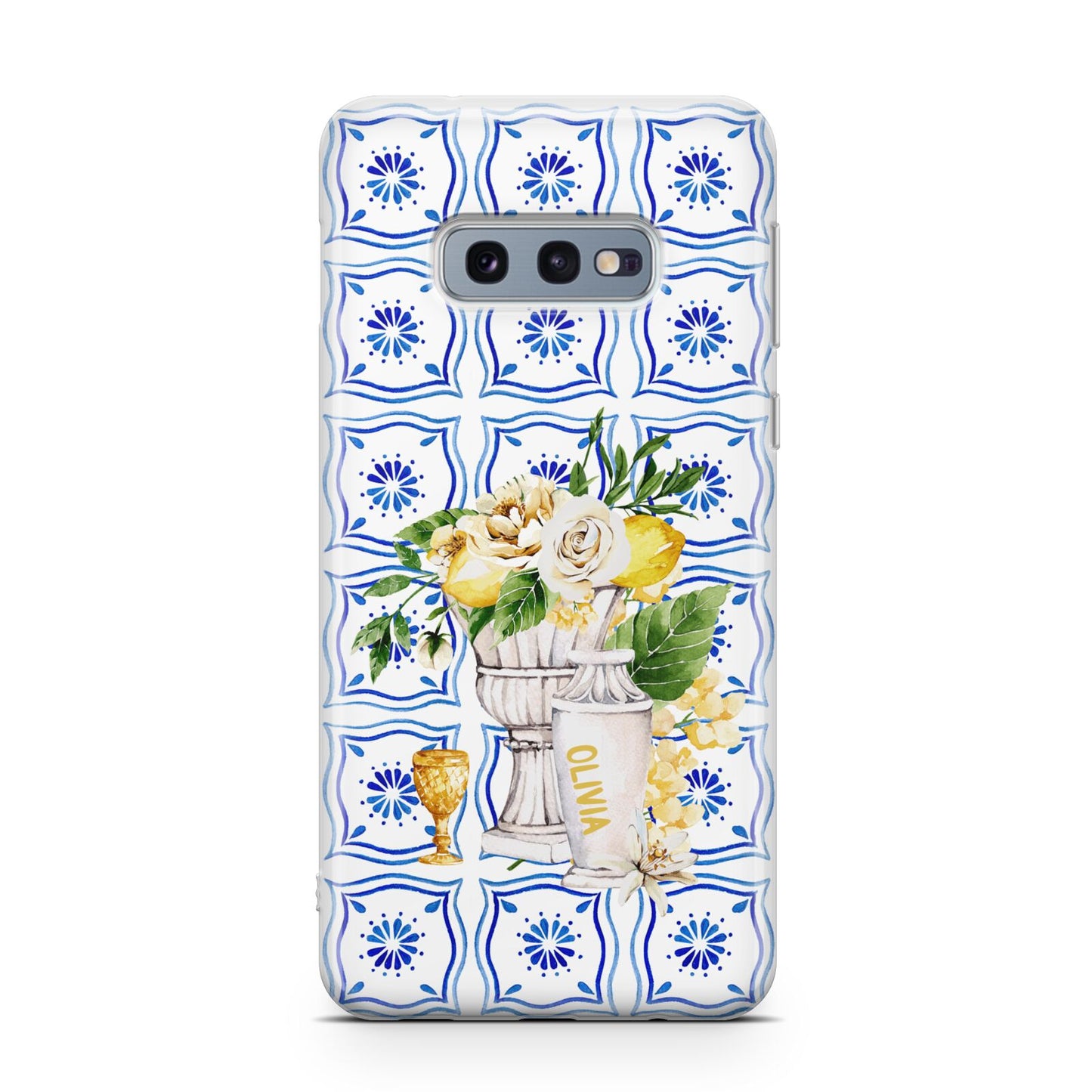 Personalised Greek Tiles Samsung Galaxy S10E Case