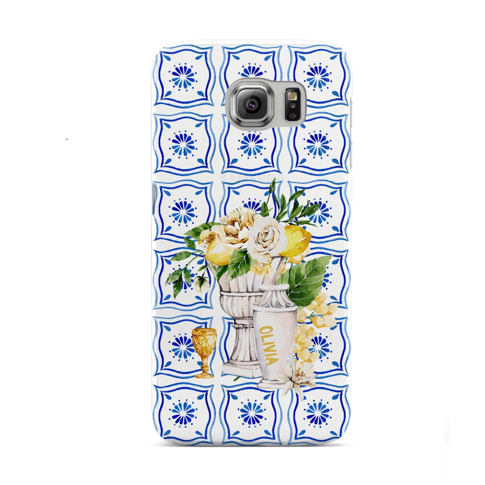 Personalised Greek Tiles Samsung Galaxy S6 Case