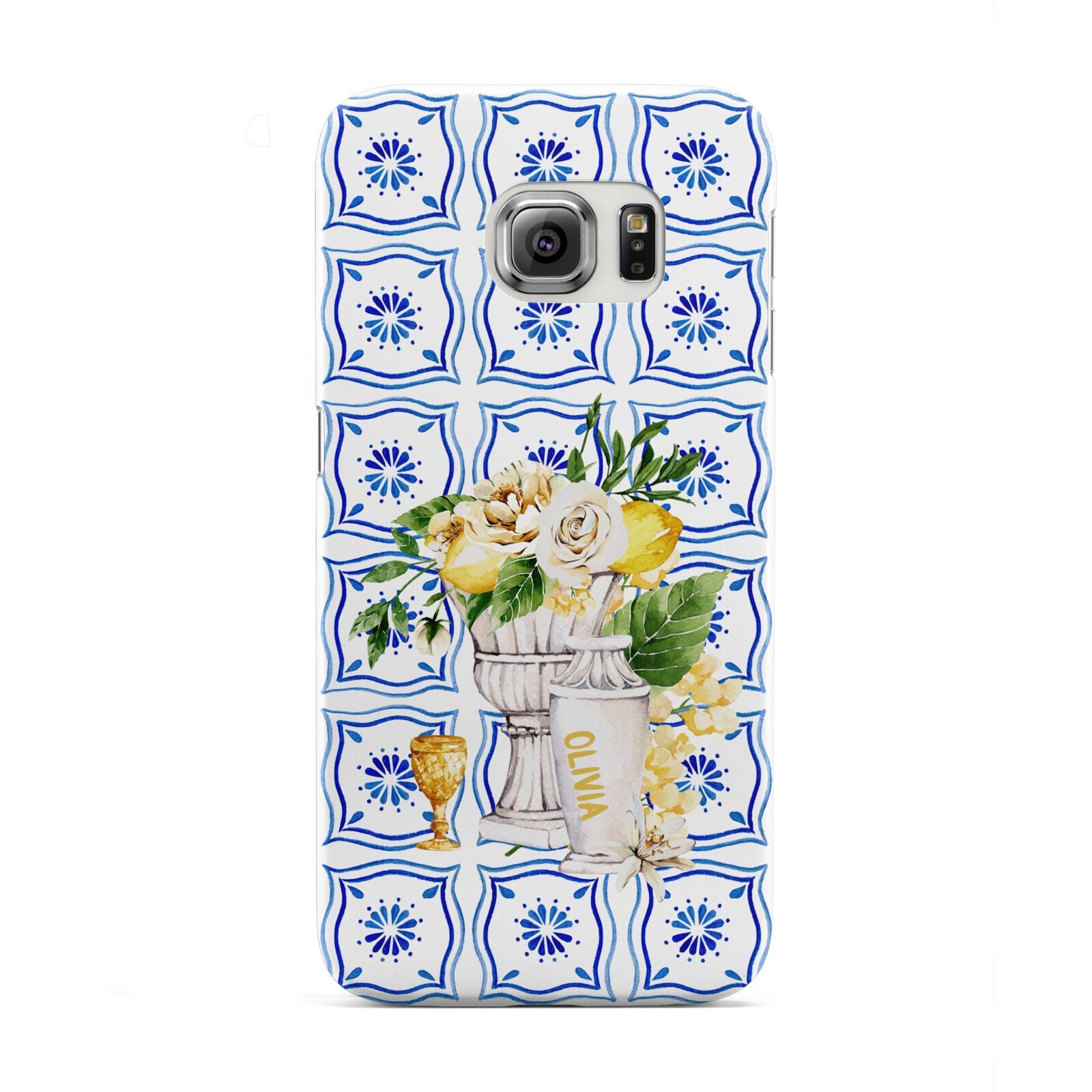 Personalised Greek Tiles Samsung Galaxy S6 Edge Case