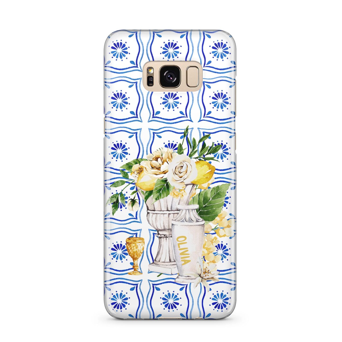 Personalised Greek Tiles Samsung Galaxy S8 Plus Case