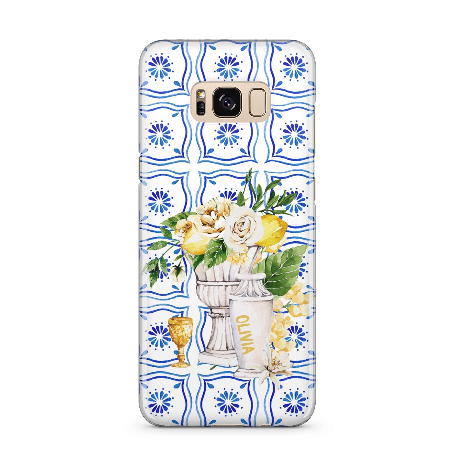 Personalised Greek Tiles Samsung Galaxy S8 Plus Case