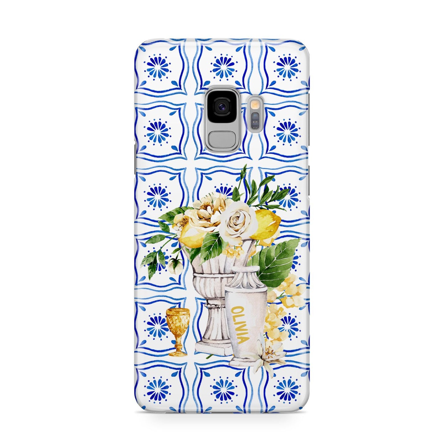 Personalised Greek Tiles Samsung Galaxy S9 Case