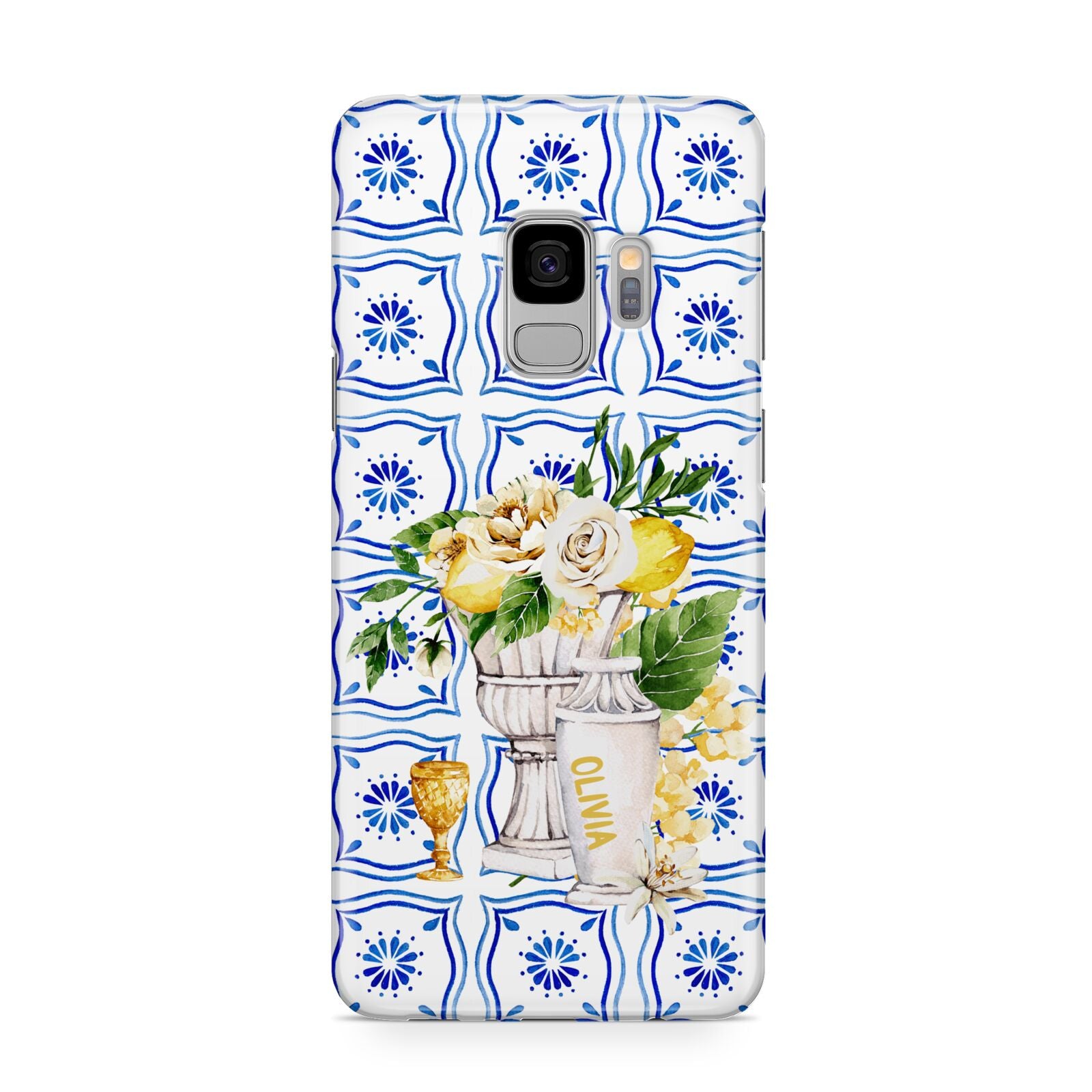 Personalised Greek Tiles Samsung Galaxy S9 Case