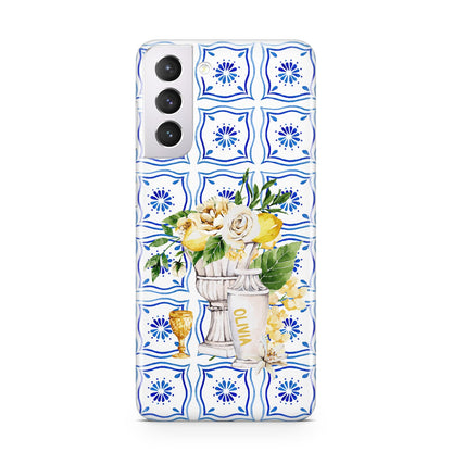 Personalised Greek Tiles Samsung S21 Case