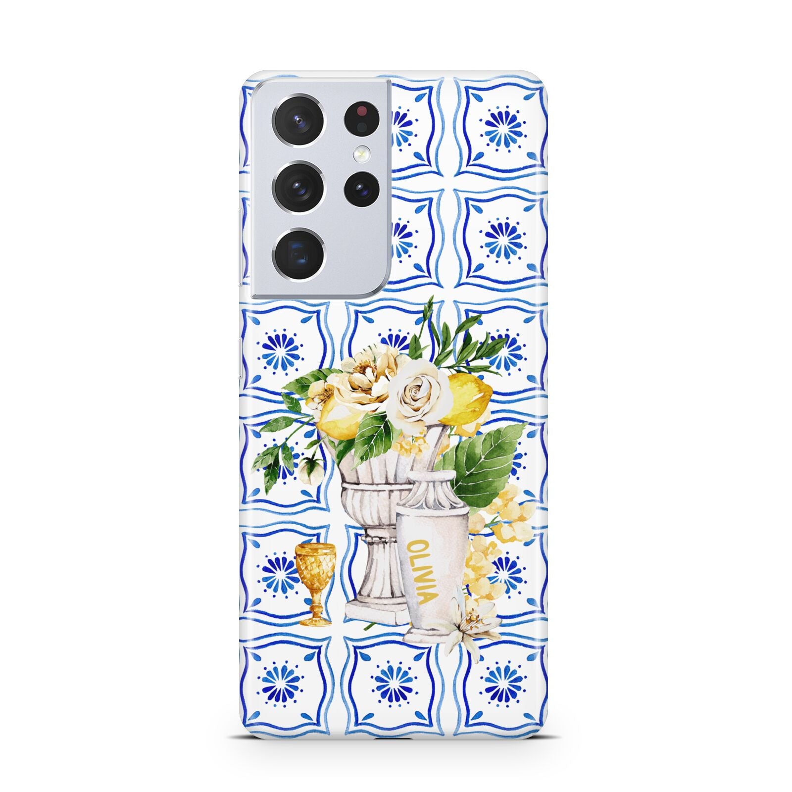 Personalised Greek Tiles Samsung S21 Ultra Case