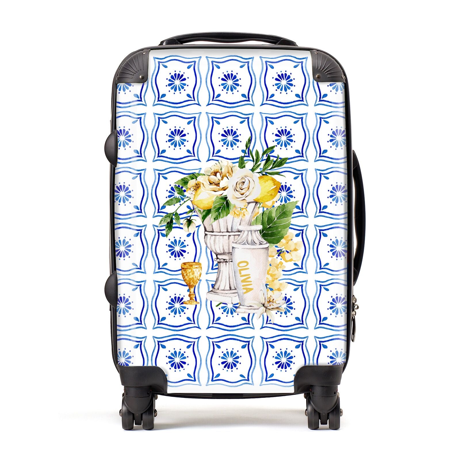 Personalised Greek Tiles Suitcase