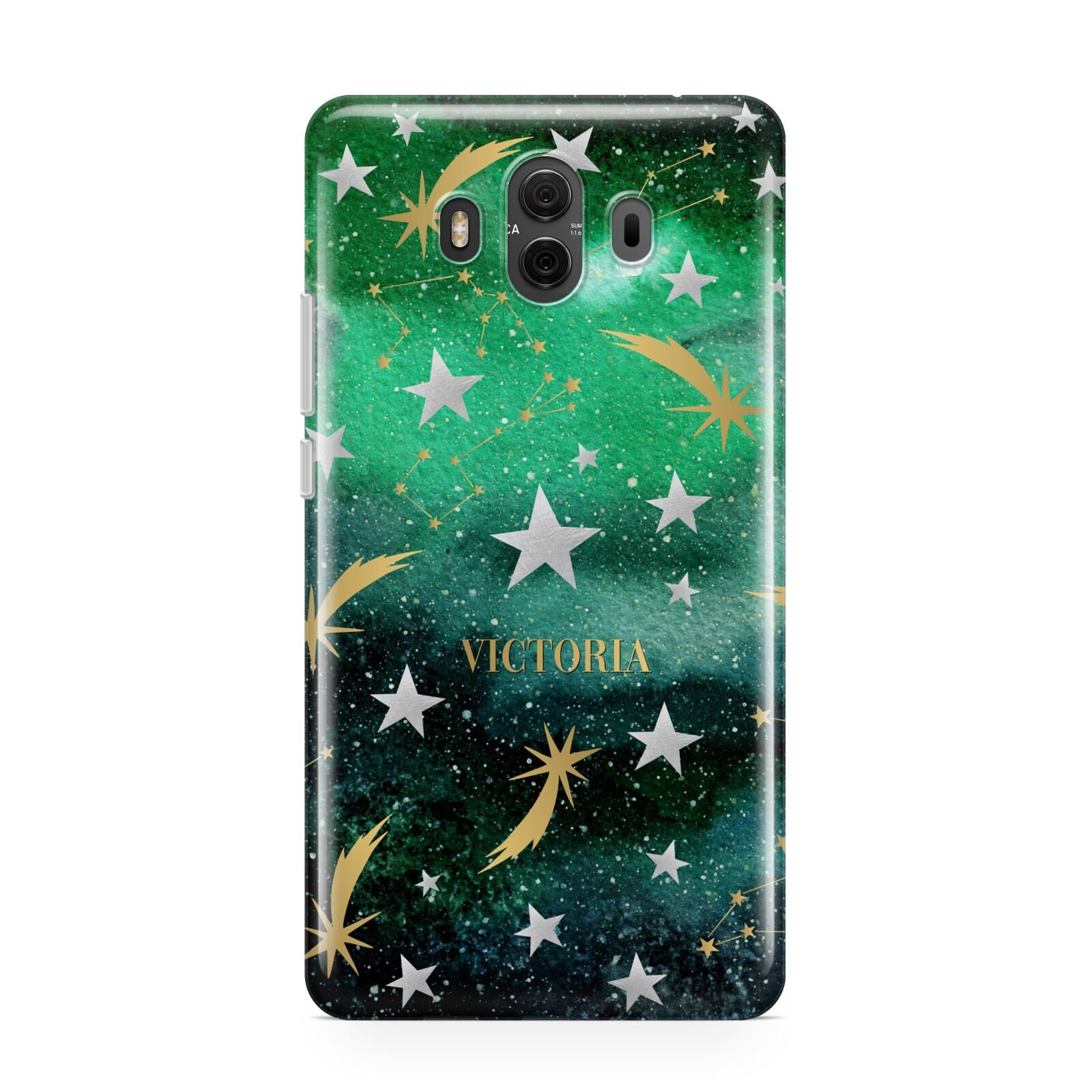 Personalised Green Cloud Stars Huawei Mate 10 Protective Phone Case