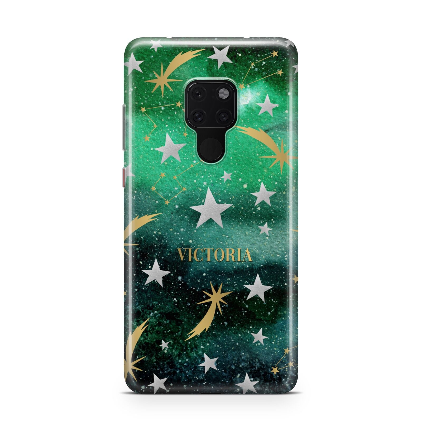 Personalised Green Cloud Stars Huawei Mate 20 Phone Case