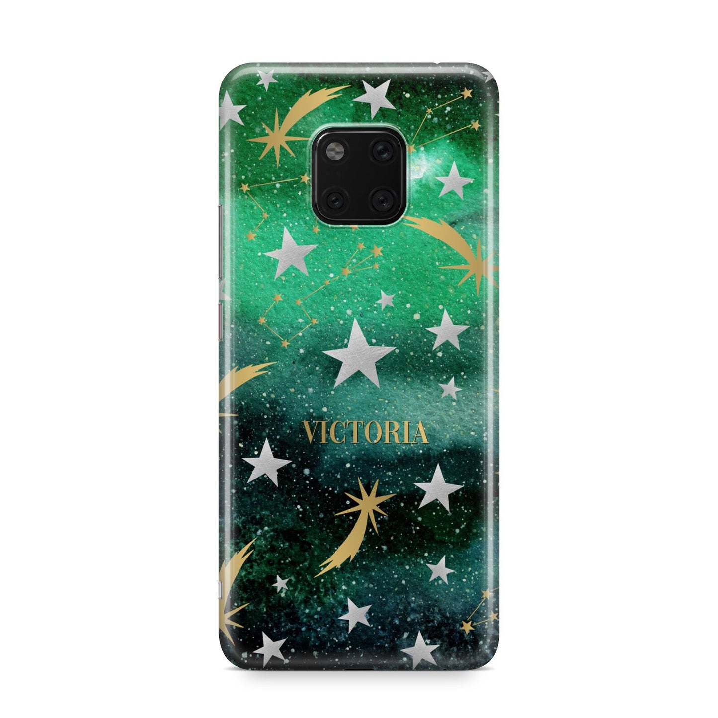 Personalised Green Cloud Stars Huawei Mate 20 Pro Phone Case