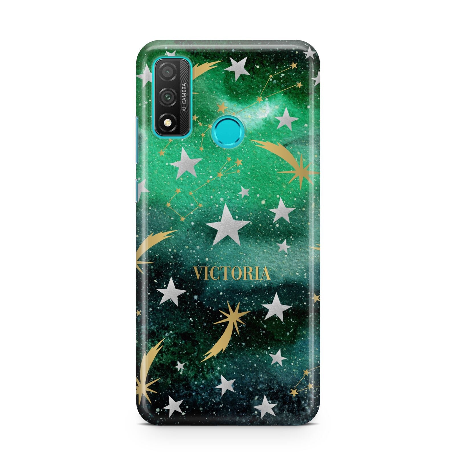 Personalised Green Cloud Stars Huawei P Smart 2020