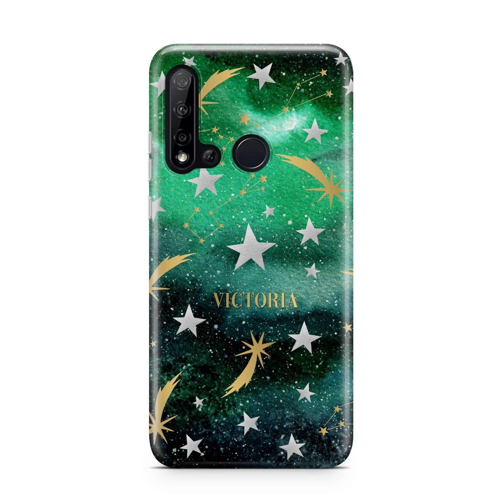 Personalised Green Cloud Stars Huawei P20 Lite 5G Phone Case