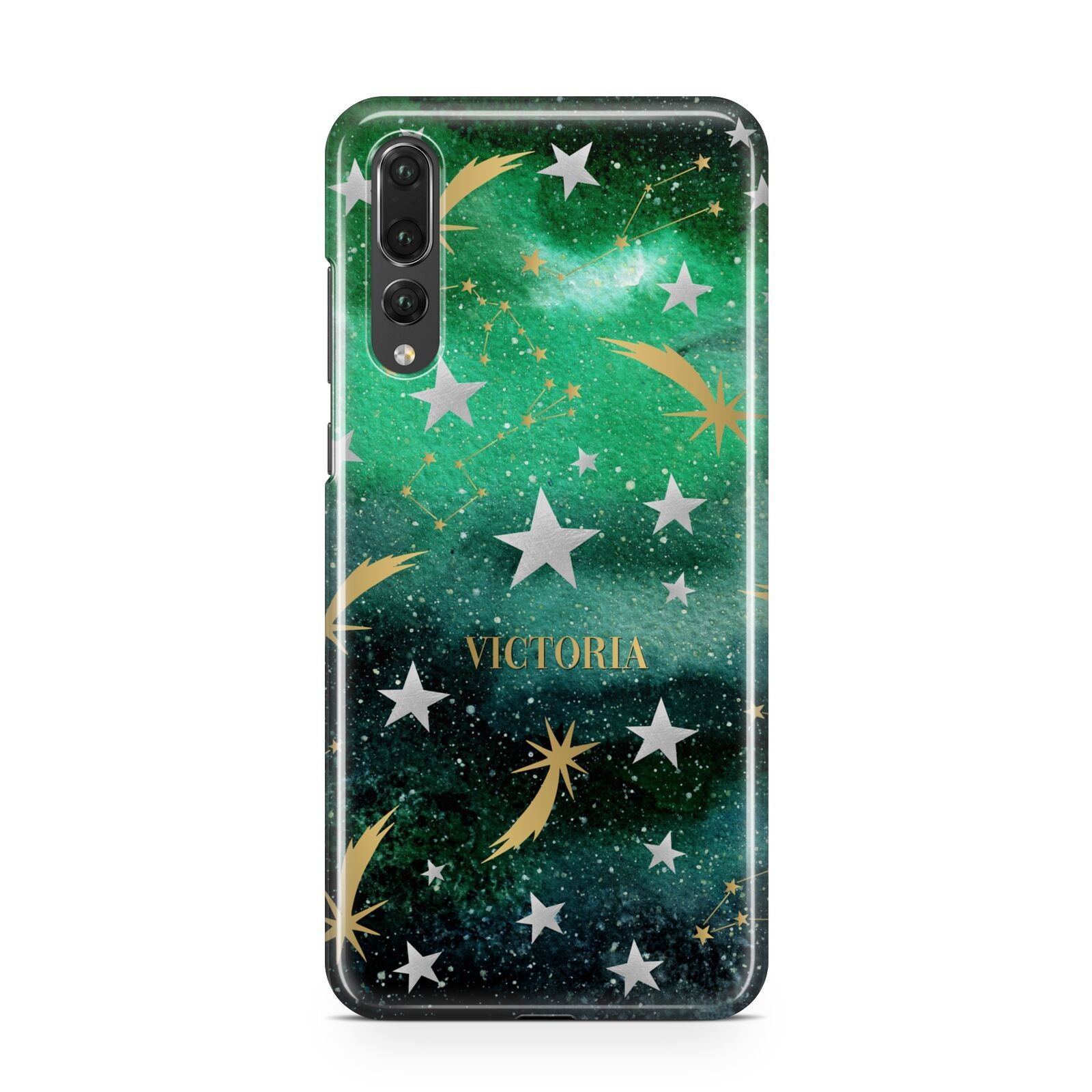 Personalised Green Cloud Stars Huawei P20 Pro Phone Case