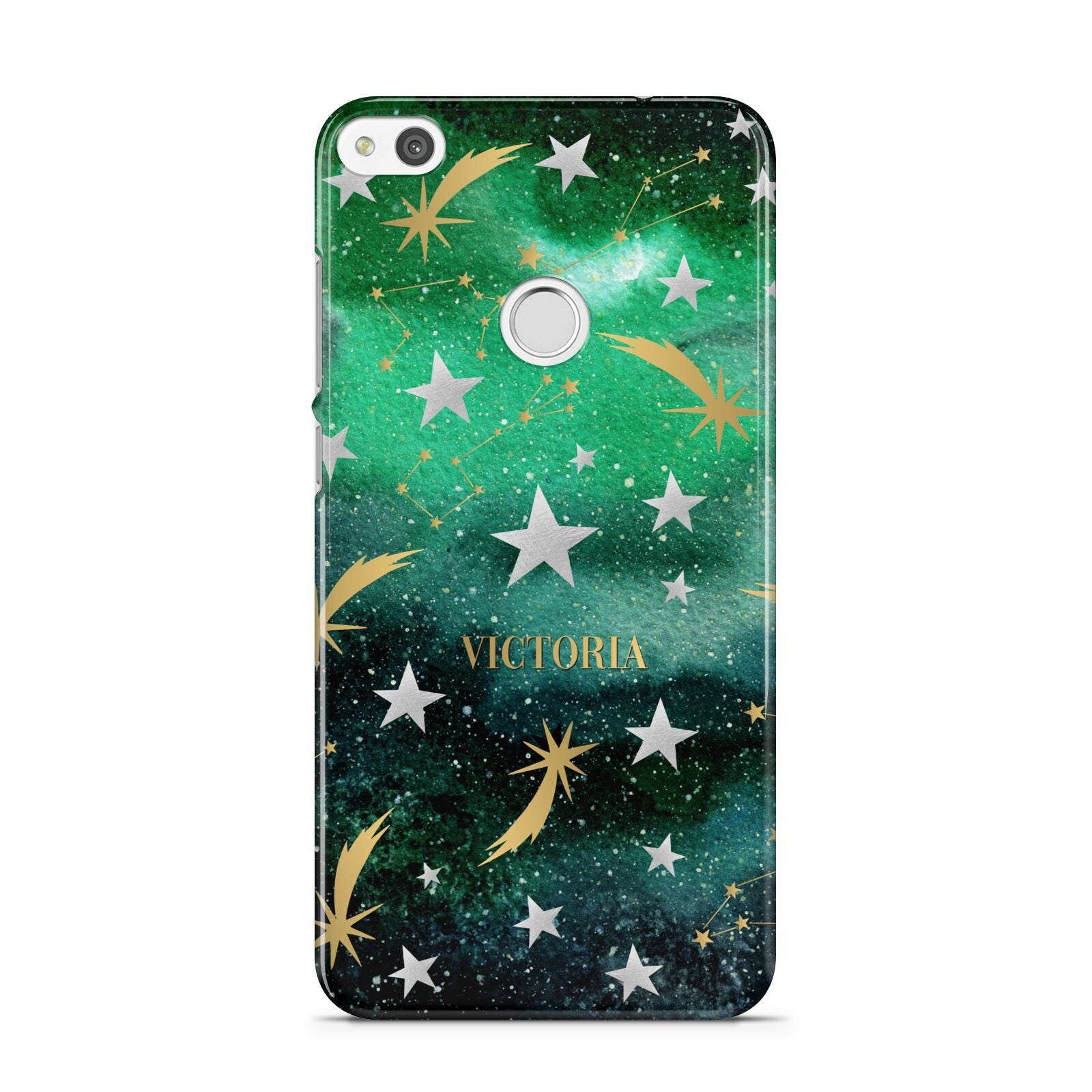 Personalised Green Cloud Stars Huawei P8 Lite Case