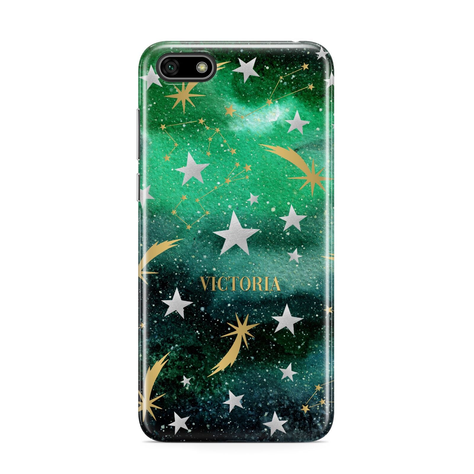 Personalised Green Cloud Stars Huawei Y5 Prime 2018 Phone Case