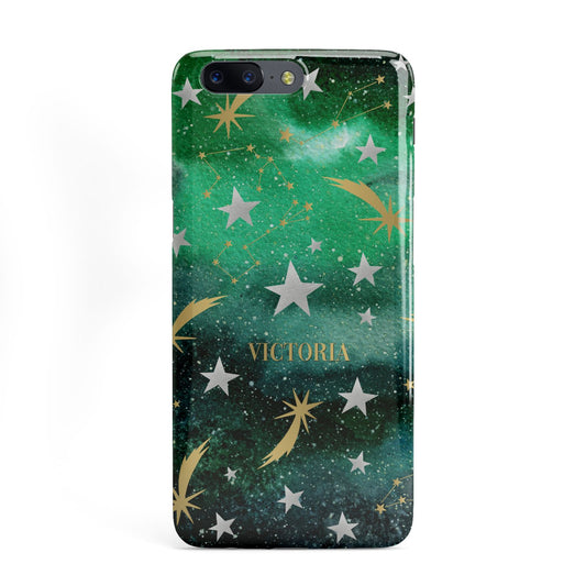 Personalised Green Cloud Stars OnePlus Case