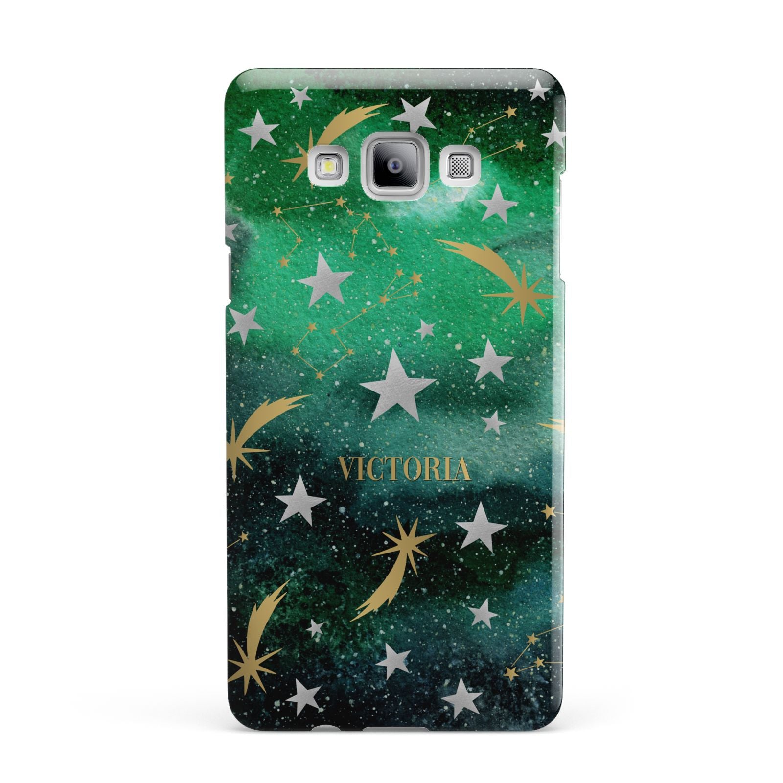 Personalised Green Cloud Stars Samsung Galaxy A7 2015 Case