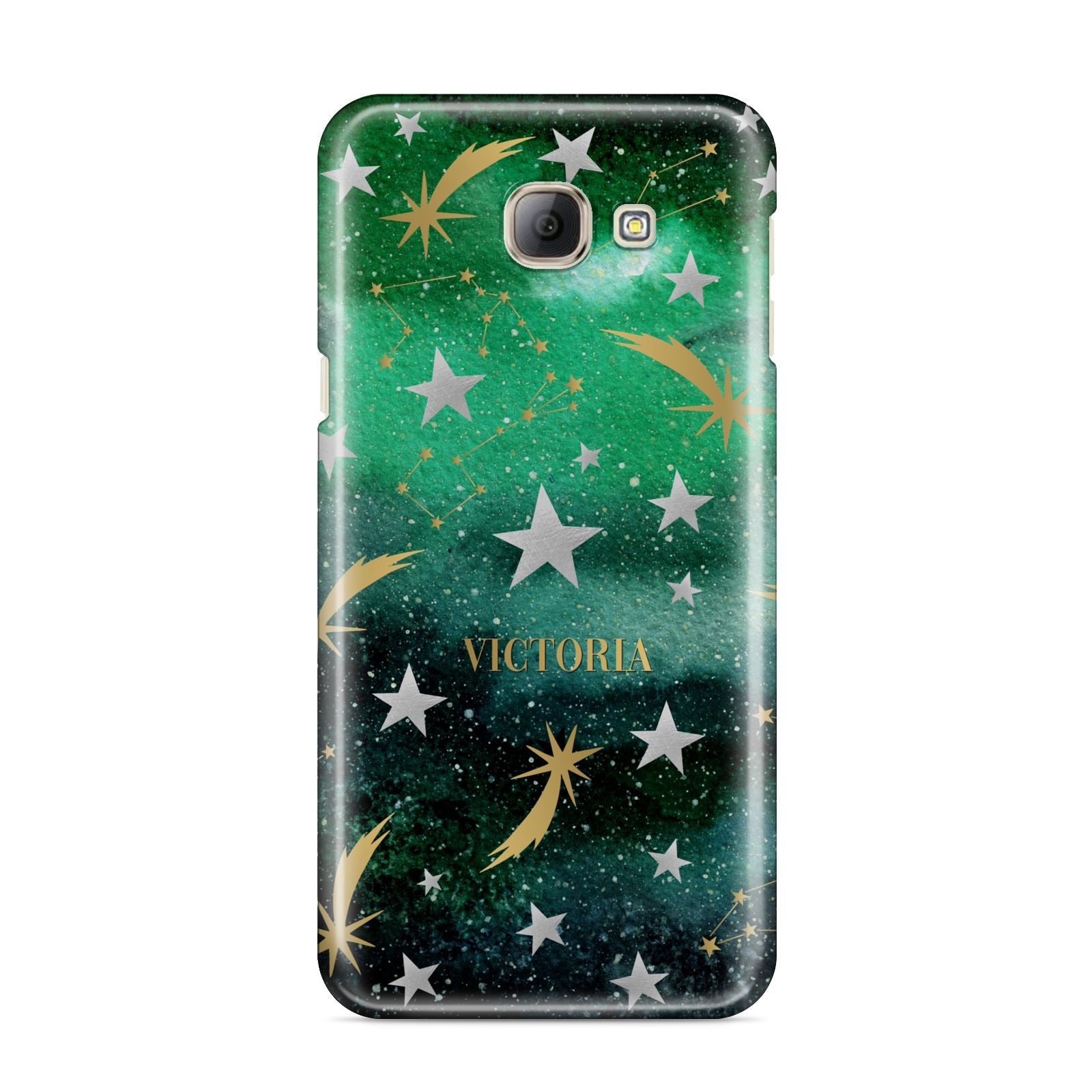 Personalised Green Cloud Stars Samsung Galaxy A8 2016 Case