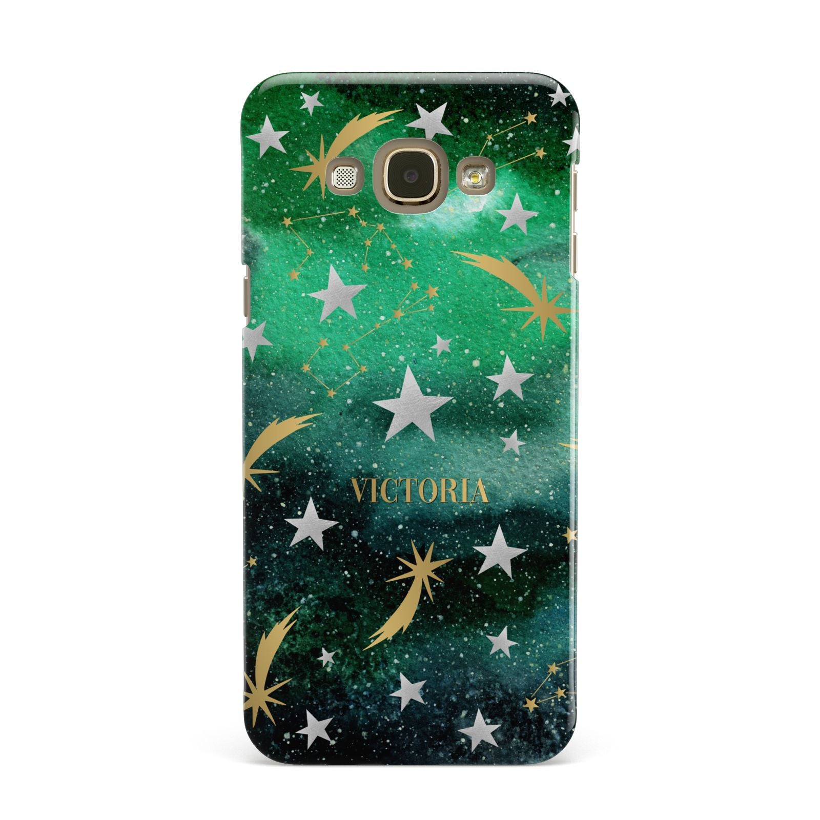 Personalised Green Cloud Stars Samsung Galaxy A8 Case