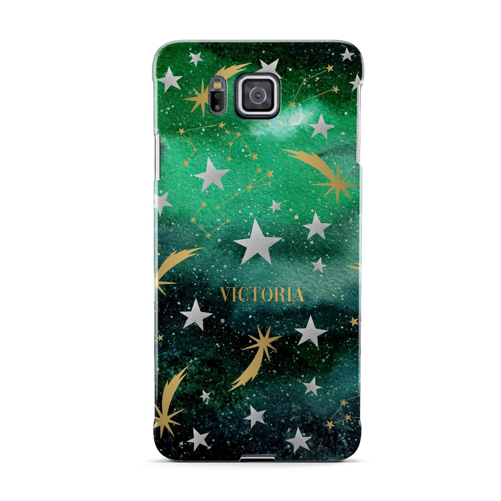 Personalised Green Cloud Stars Samsung Galaxy Alpha Case