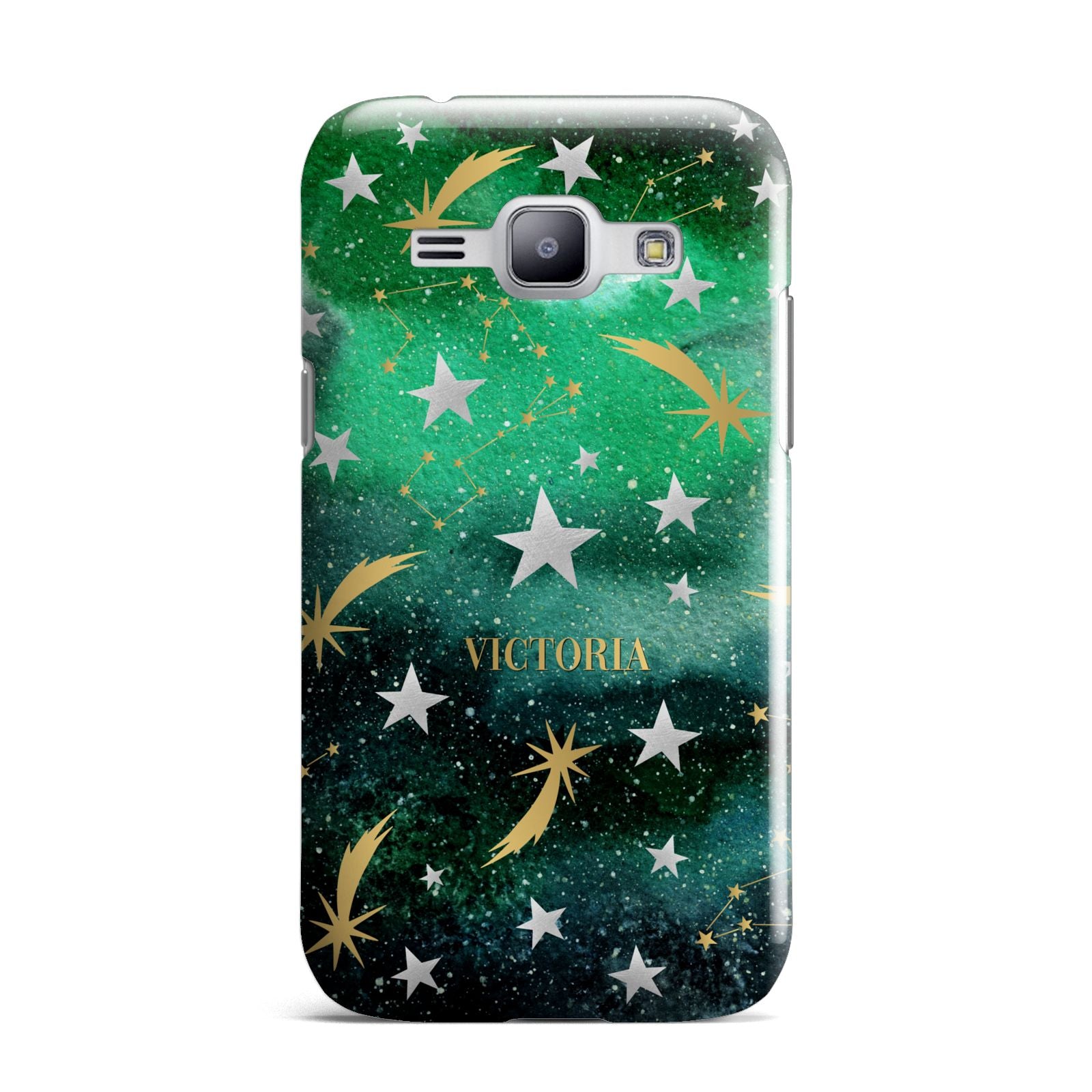 Personalised Green Cloud Stars Samsung Galaxy J1 2015 Case